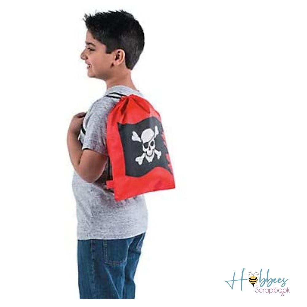 Pirate Drawstring Bags / 12 Bolsas de Tela de Piratas  Fxpress