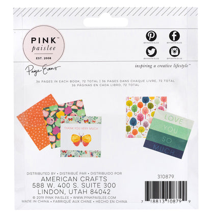 Truly Grateful Mini Paper Pads / 2 Mini Blocks de Papel DESCONTINUADO Pink Paislee