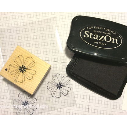 StazOn Midi Jet Black / Tinta Solvente Negro Azabache Tintas Tsukineko