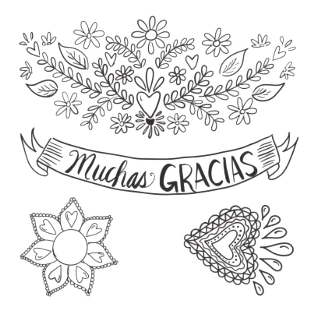 Framelits Suajes y Sellos Muchas Gracias Dados de Corte / Suajes / Troqueles Sizzix