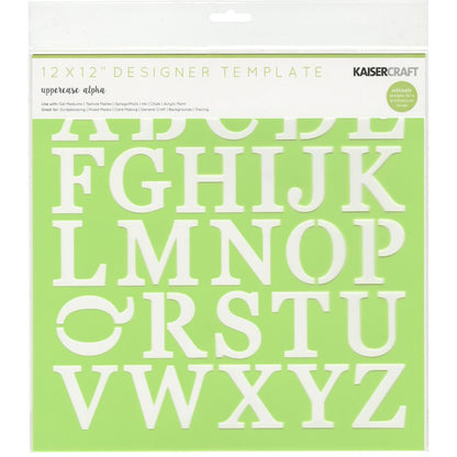 Uppercase Alphabet Stencils / Esténcil De Alfabeto Descontinuado Kaiser Craft