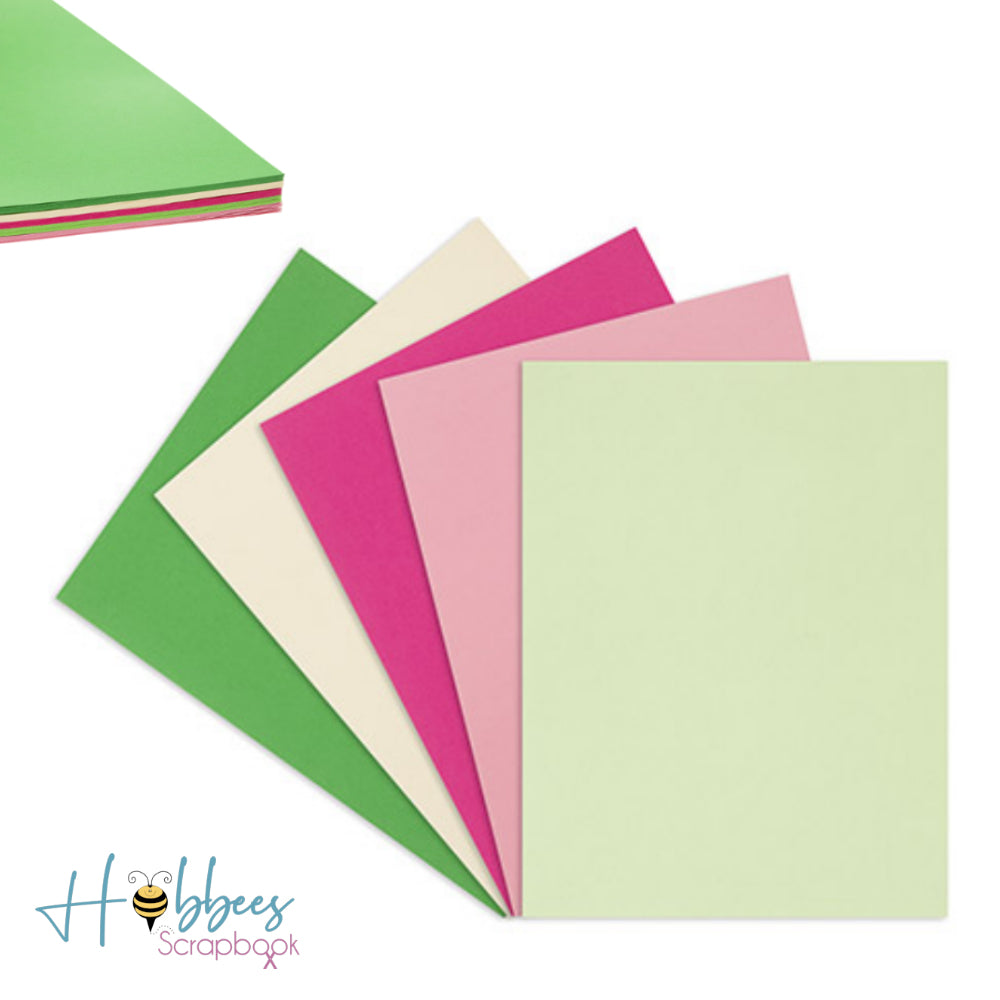 Botanical Cardstock  / 50 Hojas de Cartulina de Colores T. Carta Papel Core&