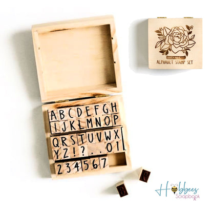 Goldenrod Alphabet Stamp Ink Pad / 40 Sellos Letras y Números Descontinuado American Crafts
