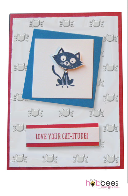 Embossing Folder Cats / Folder de Grabado Gatitos Descontinuado Darice