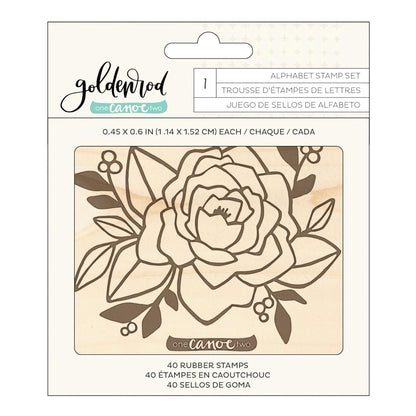 Goldenrod Alphabet Stamp Ink Pad / 40 Sellos Letras y Números Descontinuado American Crafts