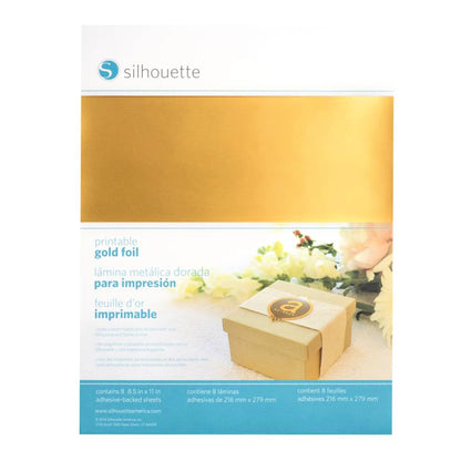 Gold Foil Stickers / Papel Adhesivo Metalizado Imprimible Dorado Acetato y Especializados Silhouette