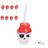 Skull Cups w Straws / 8 Vasos de Calavera Pirata Descontinuado Novelty