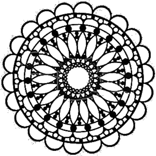 Flower Circle Stencil / Plantilla de Flor en Circulo