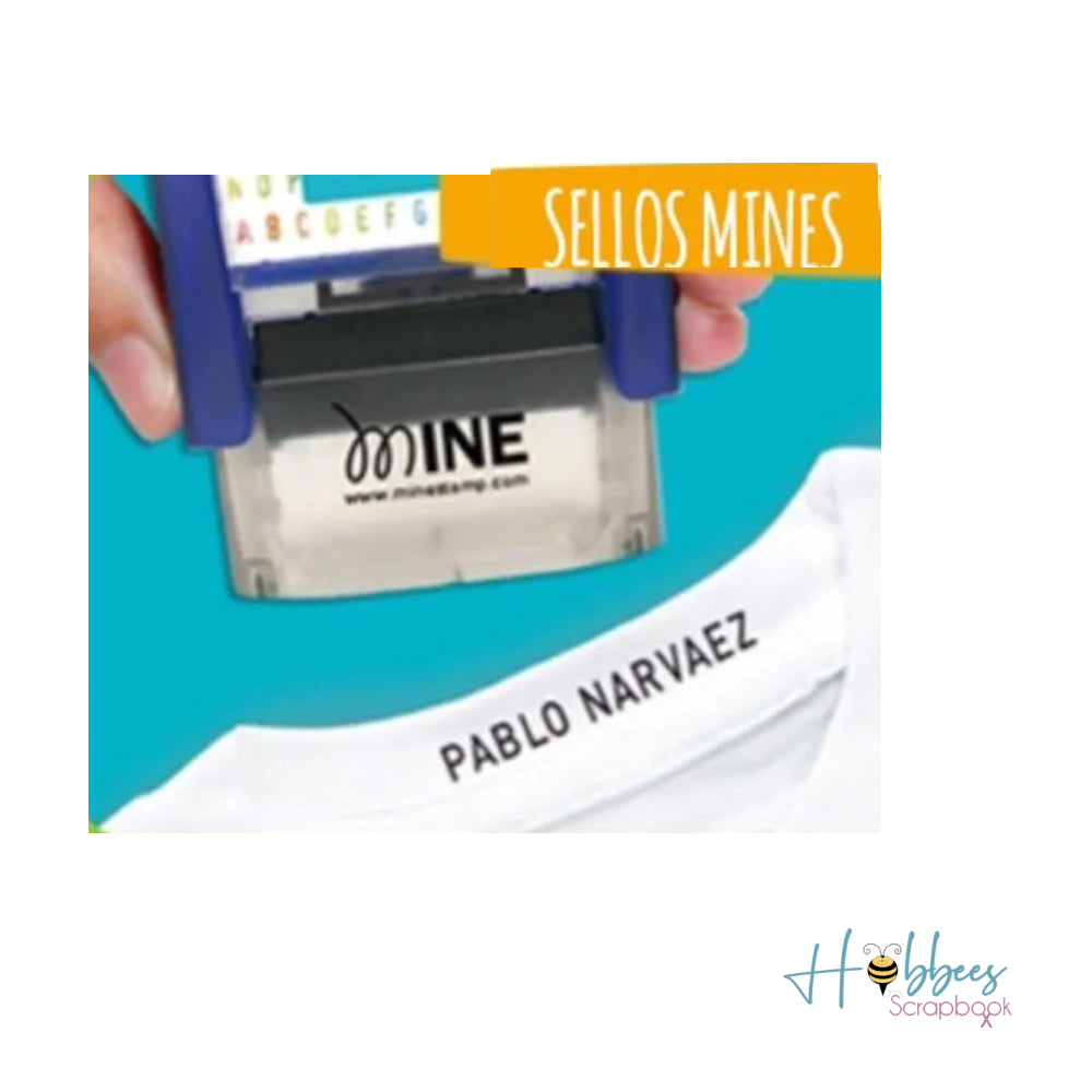 Sello Personalizable Para Marcar Ropa y Cuadernos Sellos Mine