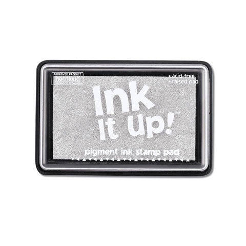 Metallic Silver Ink It Up / Cojín de Tinta para Sellos Plateado Metálico Descontinuado Darice