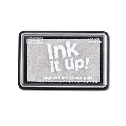 Metallic Silver Ink It Up / Cojín de Tinta para Sellos Plateado Metálico Descontinuado Darice