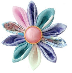 Plantilla para hacer flores de tela / Kanzashi Gathered petal small Costura Clover