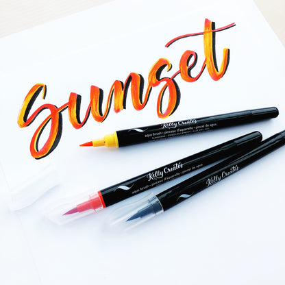 Aqua Brushes / Rotuladores Acuarelables Para Caligrafía Caligrafía Kelly Creates