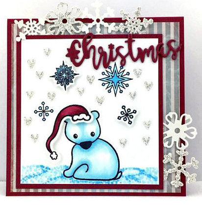 Christmas Snowy Day Border Die / Suaje de Corte de Copos de Nieve Descontinuado LDRS Creative