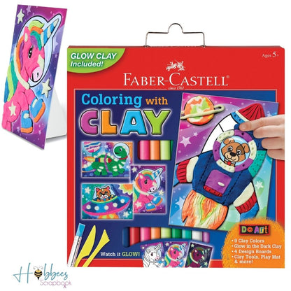 Do Art Coloring With Clay Space Pets / Coloreado con Arcilla Mascotas Espaciales Modelado Faber Castell