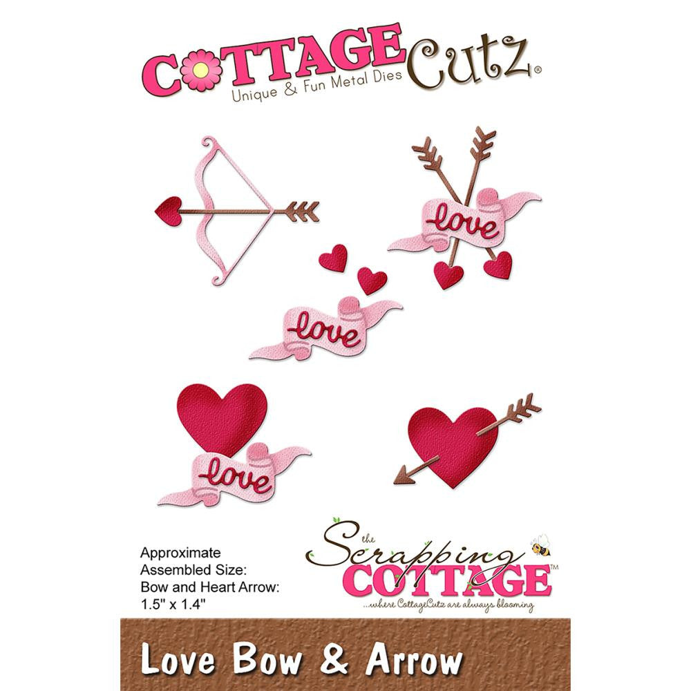 Low Bow &amp; Arrow Die /  Suaje Amor Arco y Flecha Descontinuado Cottage Cutz