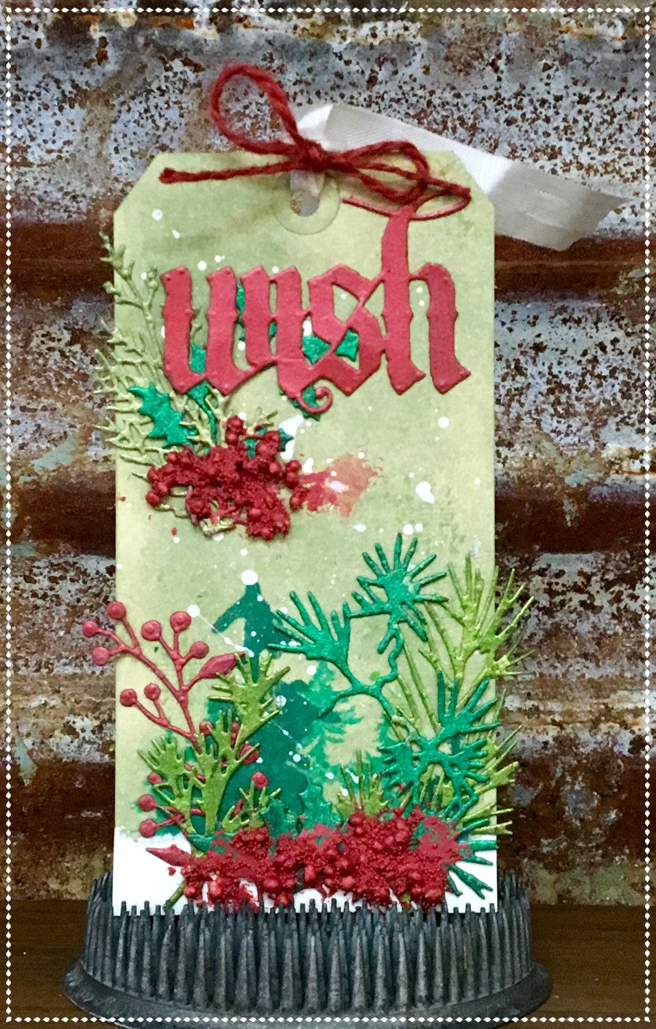 Distress Dabber Lucky Clover Acrylic Paint /  Pintura Acrílica Verde Intenso Tintas Ranger