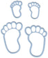 Feet Dies / Suajes de Pies Descontinuado Marianne design