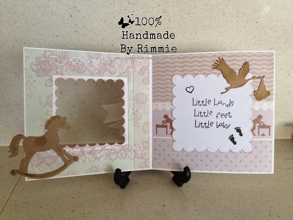 Dies with Stamps Stork / Suaje y Sellos Cigüeña Descontinuado Marianne design
