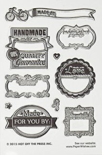 Made By Me Clear Stamp Set / Set de Sellos Transparentes Descontinuado Hot off the Press