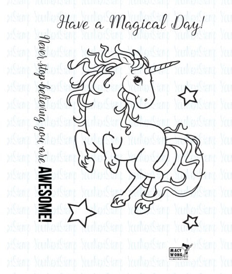 Magical Unicorn Stamp / Sellos de Polímero de Unicornio Mágico Sellos Your Next Stamp