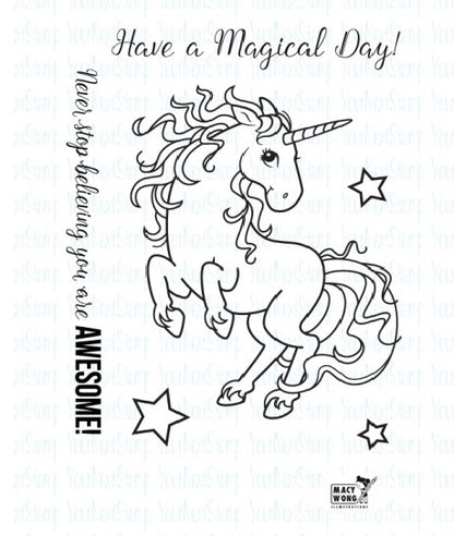 Magical Unicorn Stamp / Sellos de Polímero de Unicornio Mágico Sellos Your Next Stamp