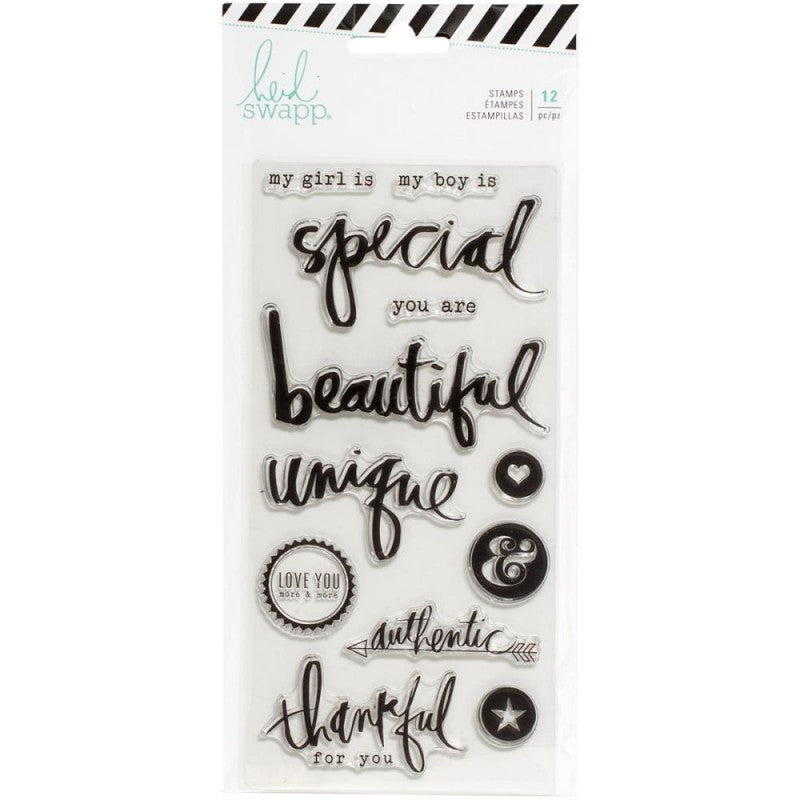 Magnolia Jane Clear Stamp Special Set / Sellos de Polímero  Transparentes Frases Especiales Descontinuado Heidi Swapp