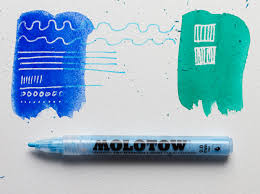 Masking Fluid Refillable Marker 4mm / Marcador Rellenable para Enmascarar Marcadores &amp; Plumones Molotow