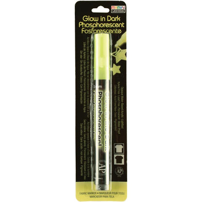 Glow In The Dark Fabric Marker Yellow / Marcador Brilla en la Obscuridad Amarillo Descontinuado Marvy Uchida