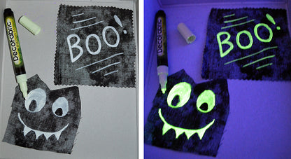 Glow In The Dark Fabric Marker Blue / Marcador Brilla en la Obscuridad Azul Descontinuado Marvy Uchida