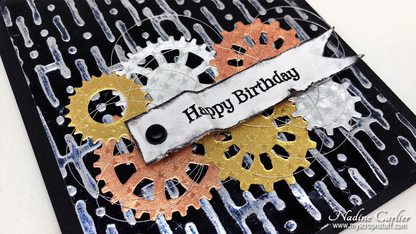 Metallics Foiled Papers 6"x12" / 12 Hojas de Papel Tipo Alumino Doble Cara Metalicos Papel Rinea