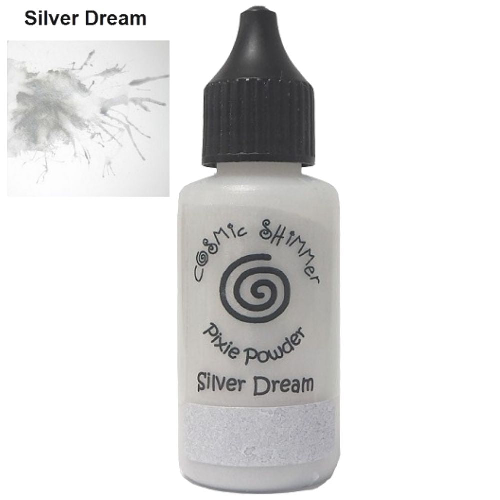 Cosmic Shimmer Pixie Powder Silver Dream / Polvo Colorante Plateado Pigmentos Creative Expressions