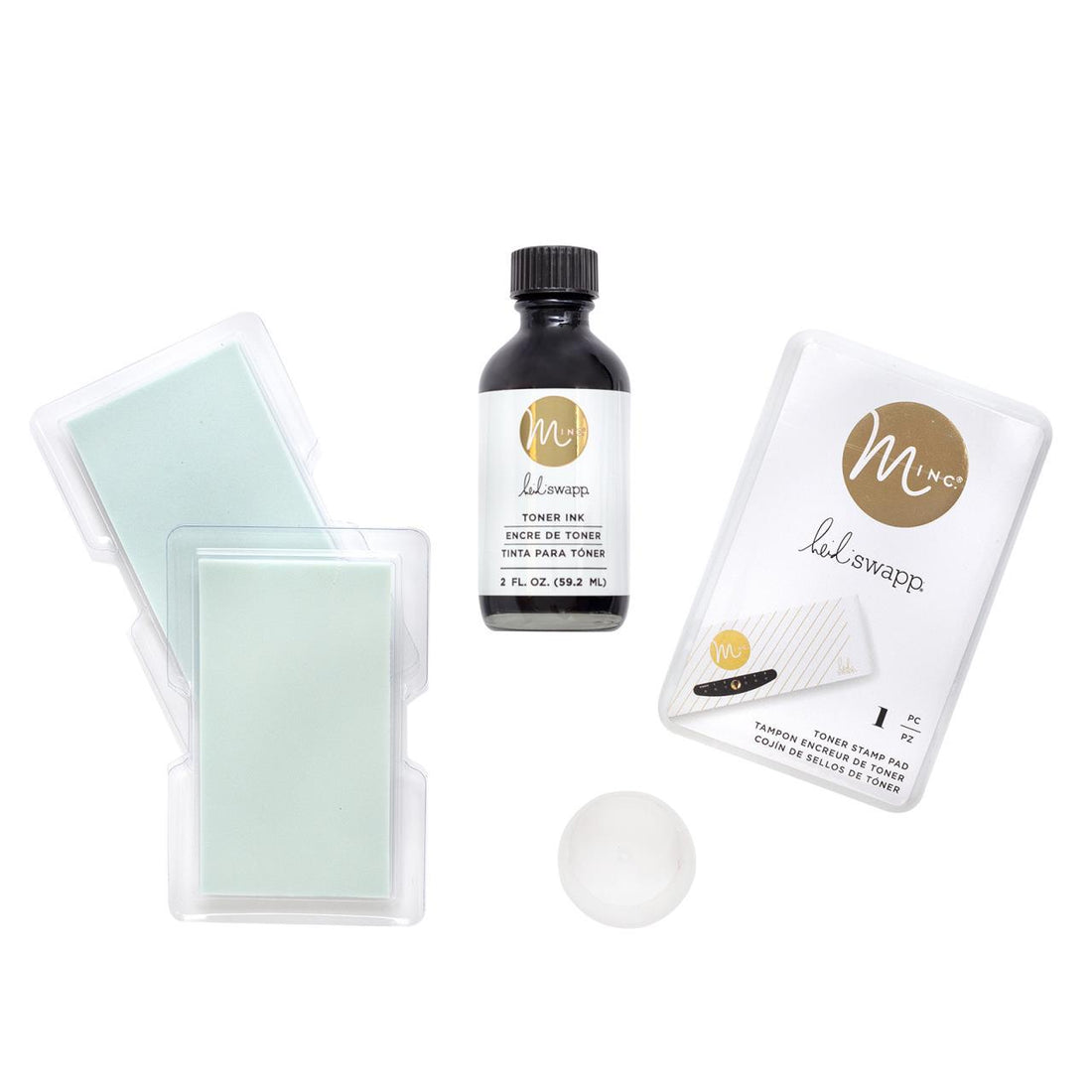 Minc Toner Stamping Kit / Kit para Estampado en Tóner Tintas Heidi Swapp