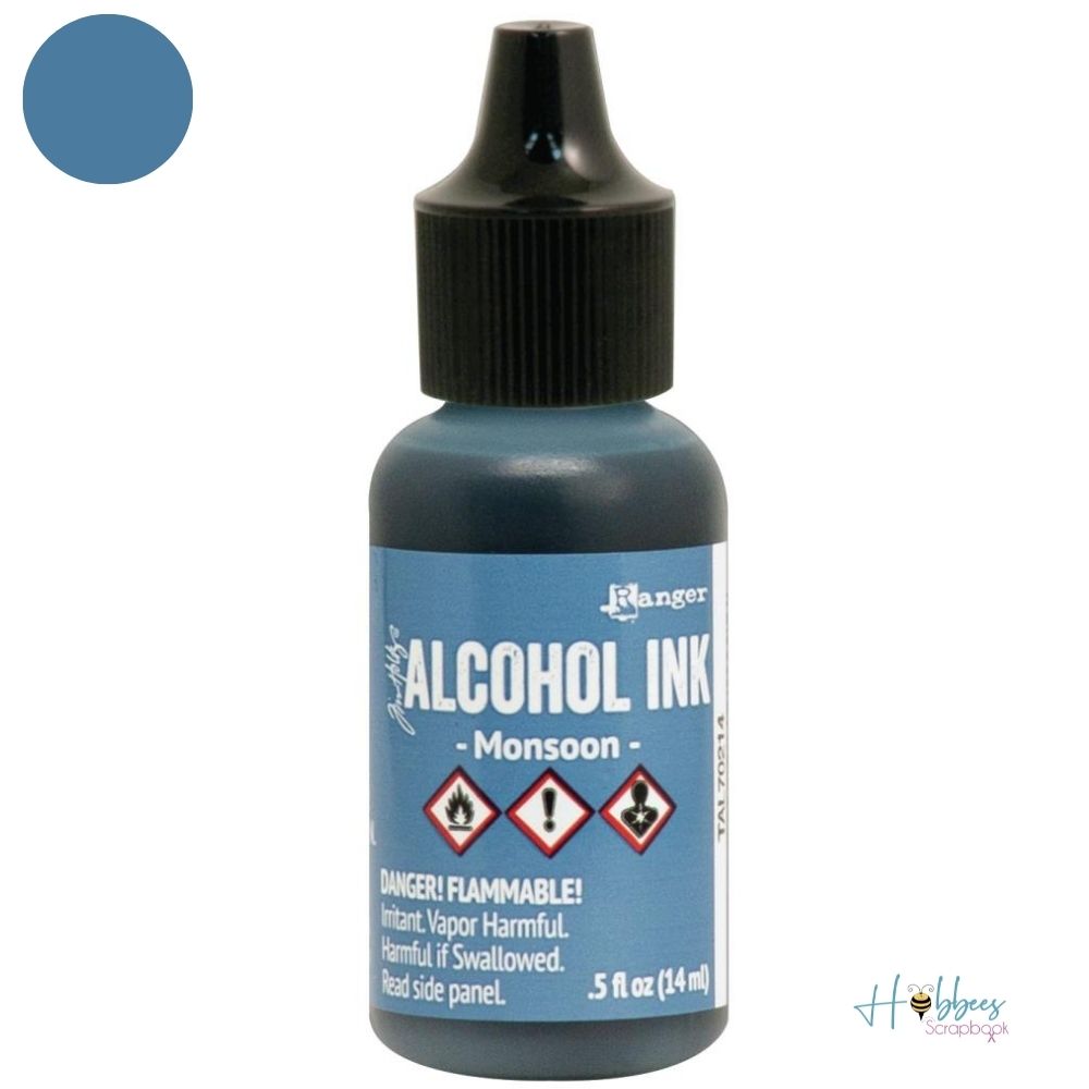 Tim Holtz Alcohol Ink Monsoon / Tinta al Alcohol Azul Tintas al Alcohol Ranger