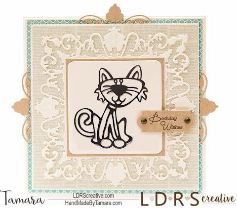 Funny Cat Die / Suaje de Gatito Dados de Corte / Suajes / Troqueles Cheery Lynn Designs