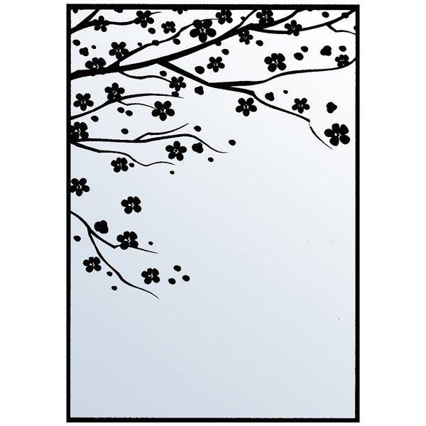 Cherry Blossom Embossing Folder / Folder de Grabado Flor Cerezo Descontinuado Nellie Snellen