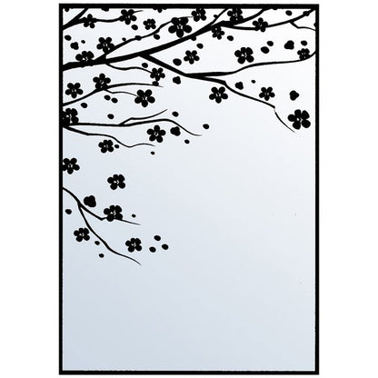 Cherry Blossom Embossing Folder / Folder de Grabado Flor Cerezo Descontinuado Nellie Snellen