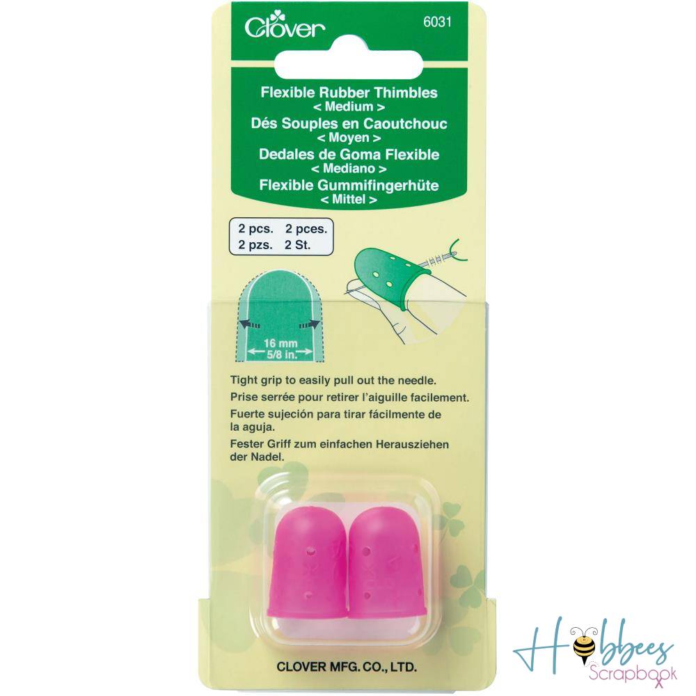 Flexible Rubber Thimble / Dedales de Goma Costura Clover