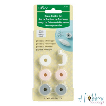 Spare Bobbin Set / Juego de Bobinas de Repuesto Costura Clover