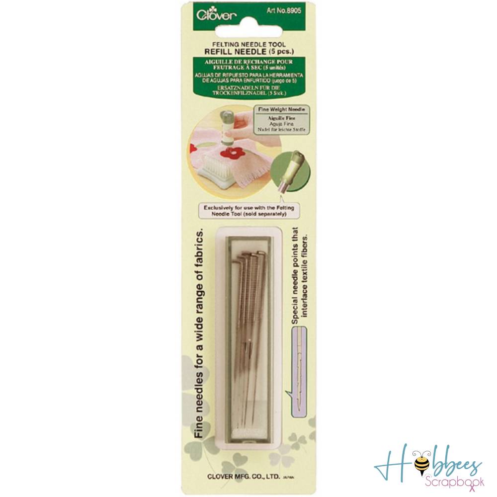 Felting Needle Tool Refill / Repuestos Agujas Afieltrar Costura clover