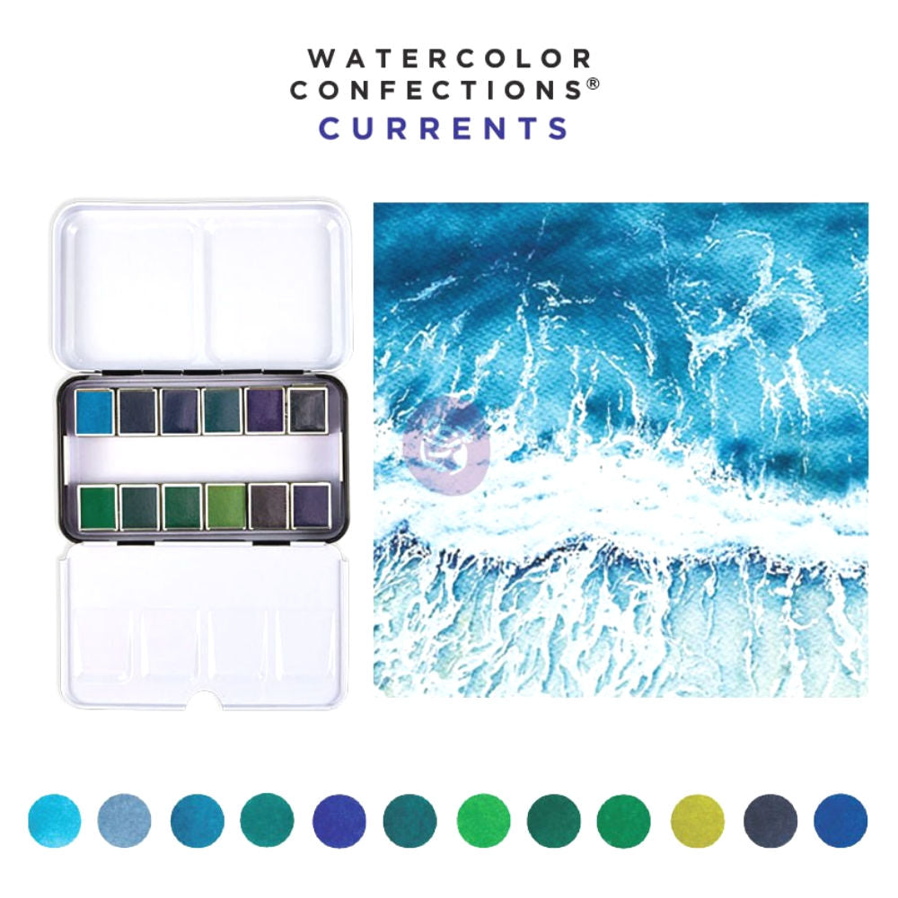 Watercolor Pans Currents / Acuarelas Marinas Acuarela Prima Marketing