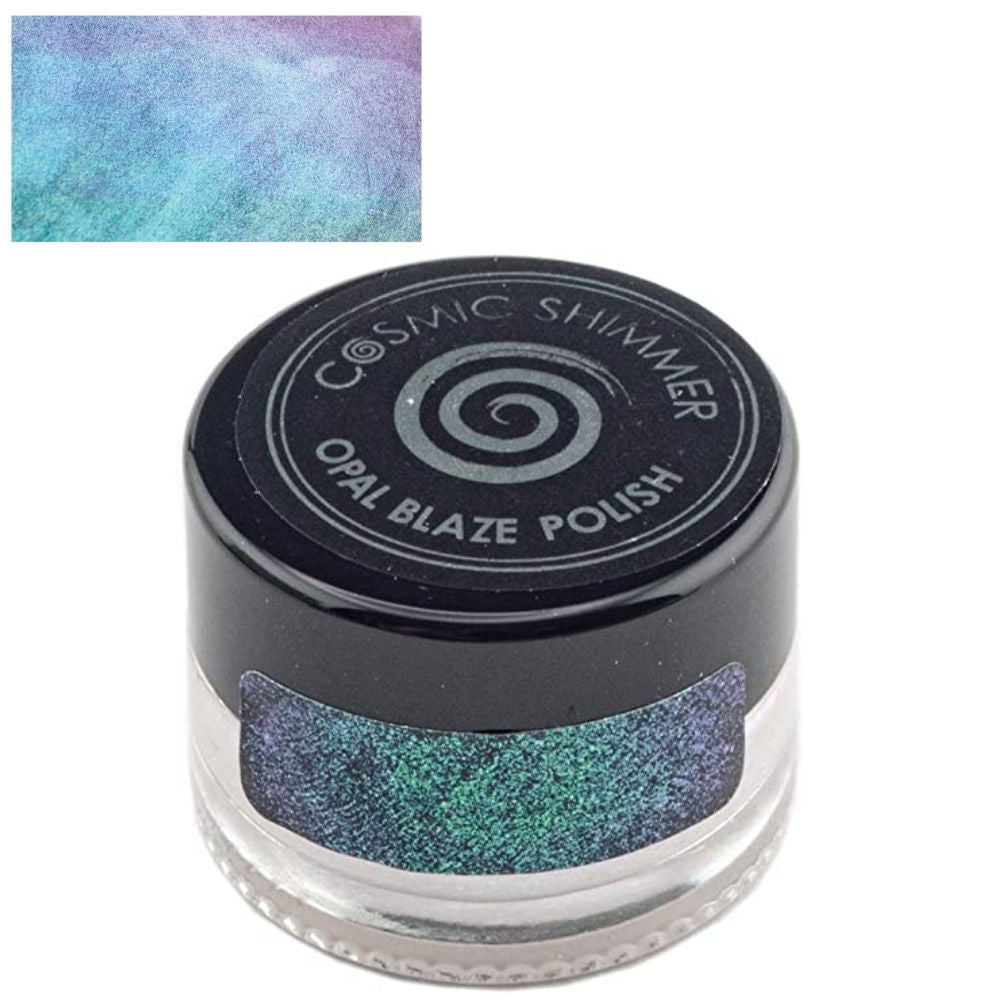 Cosmic Shimmer Opal Blaze Polish Teal Raspberry Pastas Texturizadoras y Medios Mixtos Creative Expressions