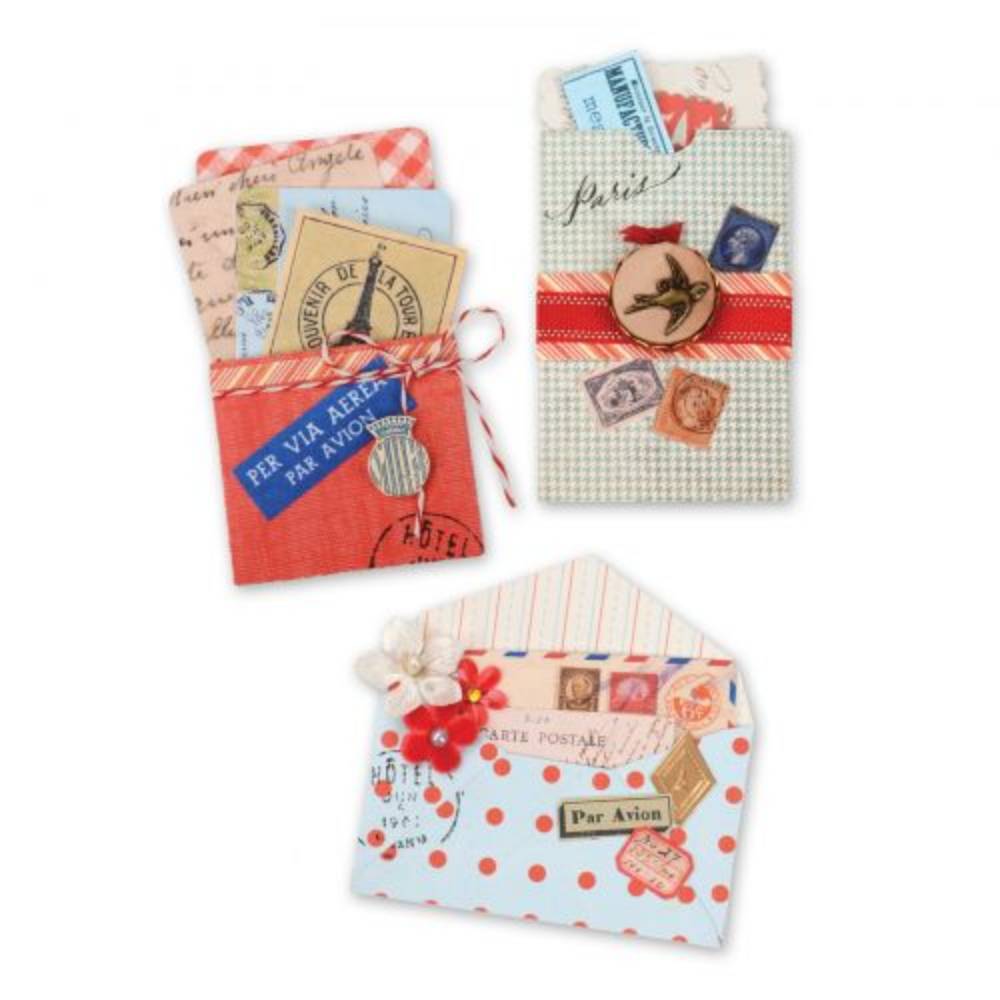 Sizzix Brenda Walton Inserts &amp; Envelopes / Suaje de Corte Correspondencia Mini Dados de Corte / Suajes / Troqueles Sizzix