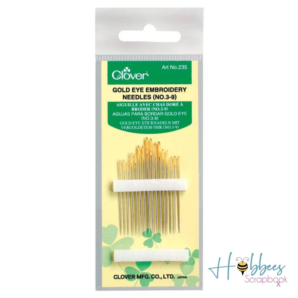 Gold Eye Embroidery Needles  / Agujas para Bordado Costura Clover