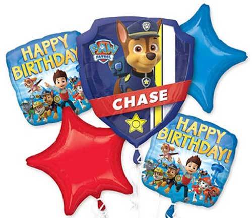 Paw Patrol Birthday Balloon Bouquet / Globos de Cumpleaños Patrulla Canina Fiestas Anagram