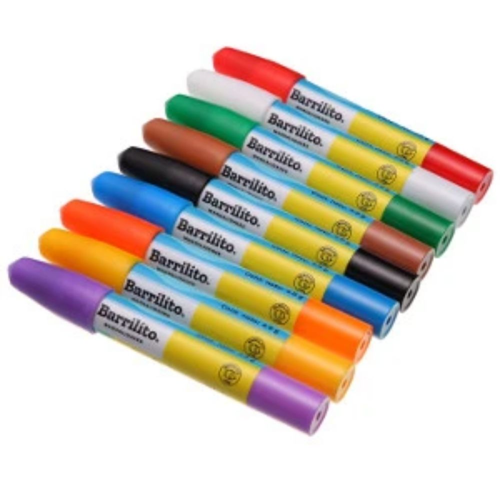 9 Crayones Pinta Caritas Descontinuado Barrilito