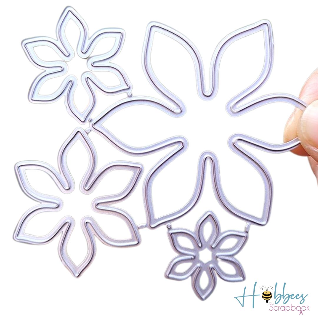 Suajes de Flores de 6 pétalos Dados de Corte / Suajes / Troqueles Hobbees