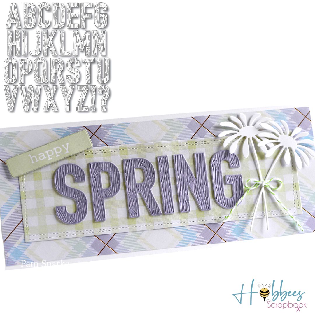 Suaje de Alfabeto en Mayúsculas Betas de Madera Dados de Corte / Suajes / Troqueles Hobbees