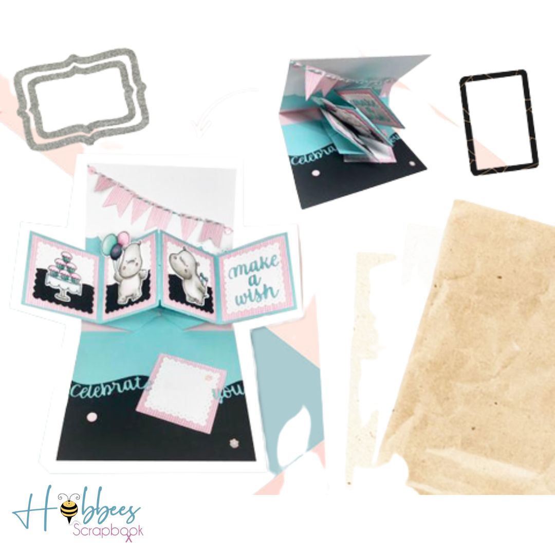 Suajes de Mecanismo Pop Up con Giro Dados de Corte / Suajes / Troqueles Hobbees