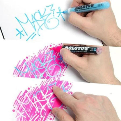 Masking Fluid Refillable Marker 4mm / Marcador Rellenable para Enmascarar Marcadores &amp; Plumones Molotow